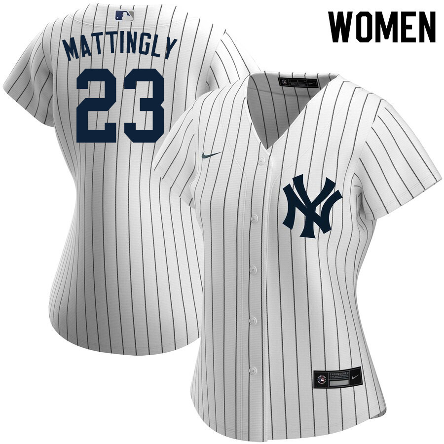2020 Nike Women #23 Don Mattingly New York Yankees Baseball Jerseys Sale-White